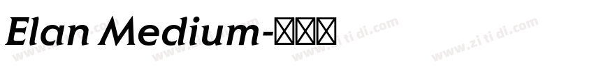 Elan Medium字体转换